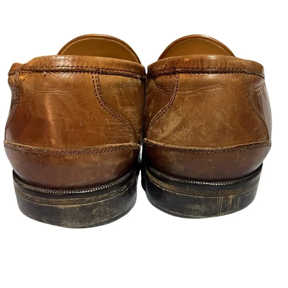 Vintage Johnston & Murphy men's tassled slip on dress shoes  size 10